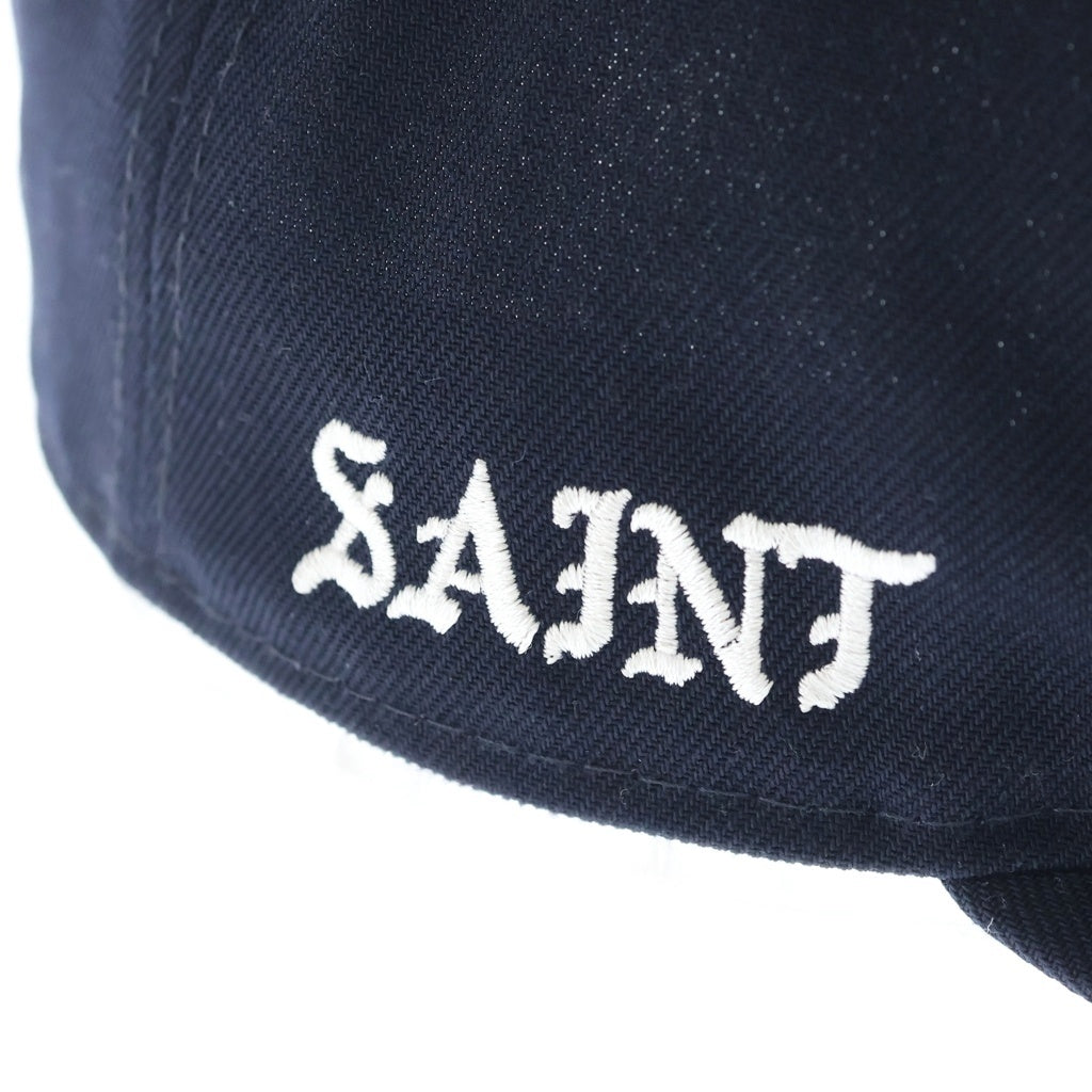 SAINT MICHAEL(セントマイケル) 24SS ×NEW ERA NE_CAP / MX / NAVY ニューエラ ロゴ刺繍 ベースボールキャップ 帽子 ネイビー SM-YS8-0000-C57