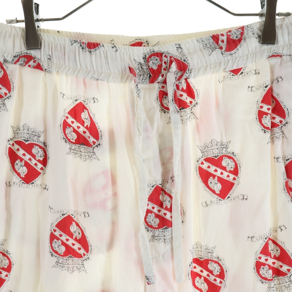 セントマイケル ハート総柄パジャマロングパンツ S SAINT MICHAEL(セントマイケル) 21SS PJ PANTS_heart ハート総柄