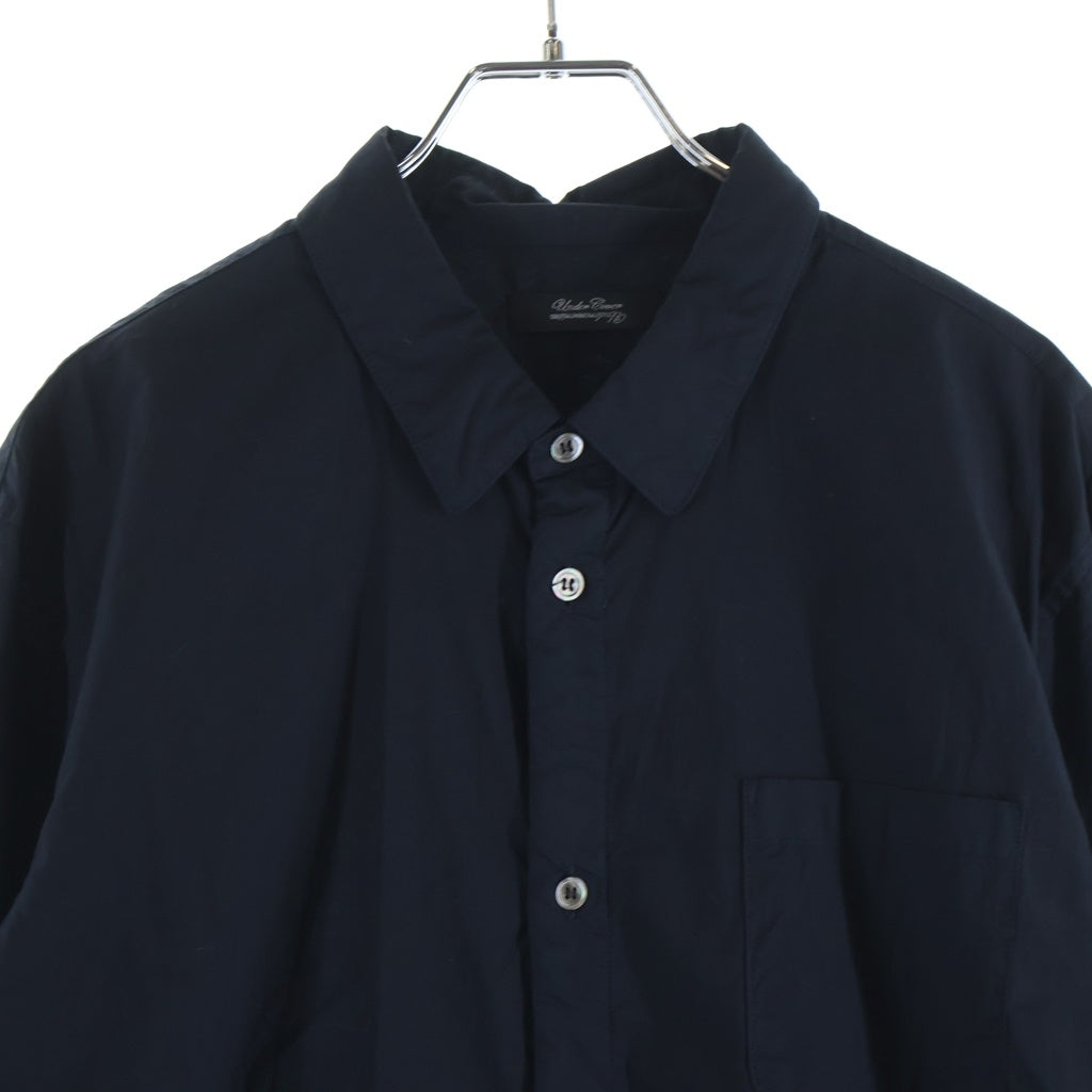 UNDERCOVER(アンダーカバー) 18SS 縮絨加工 長袖レギュラーカラーシャツ ブラック UCA4402