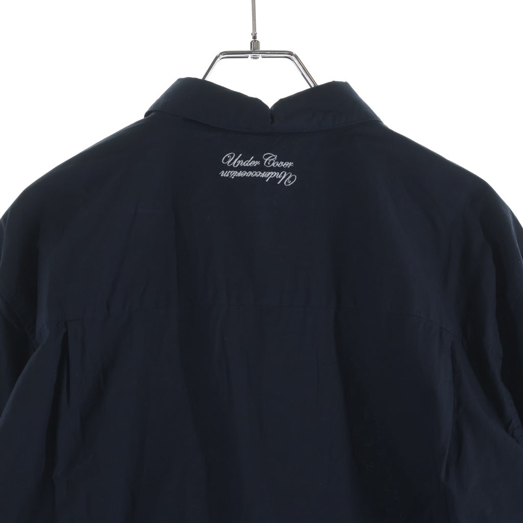 UNDERCOVER(アンダーカバー) 18SS 縮絨加工 長袖レギュラーカラーシャツ ブラック UCA4402