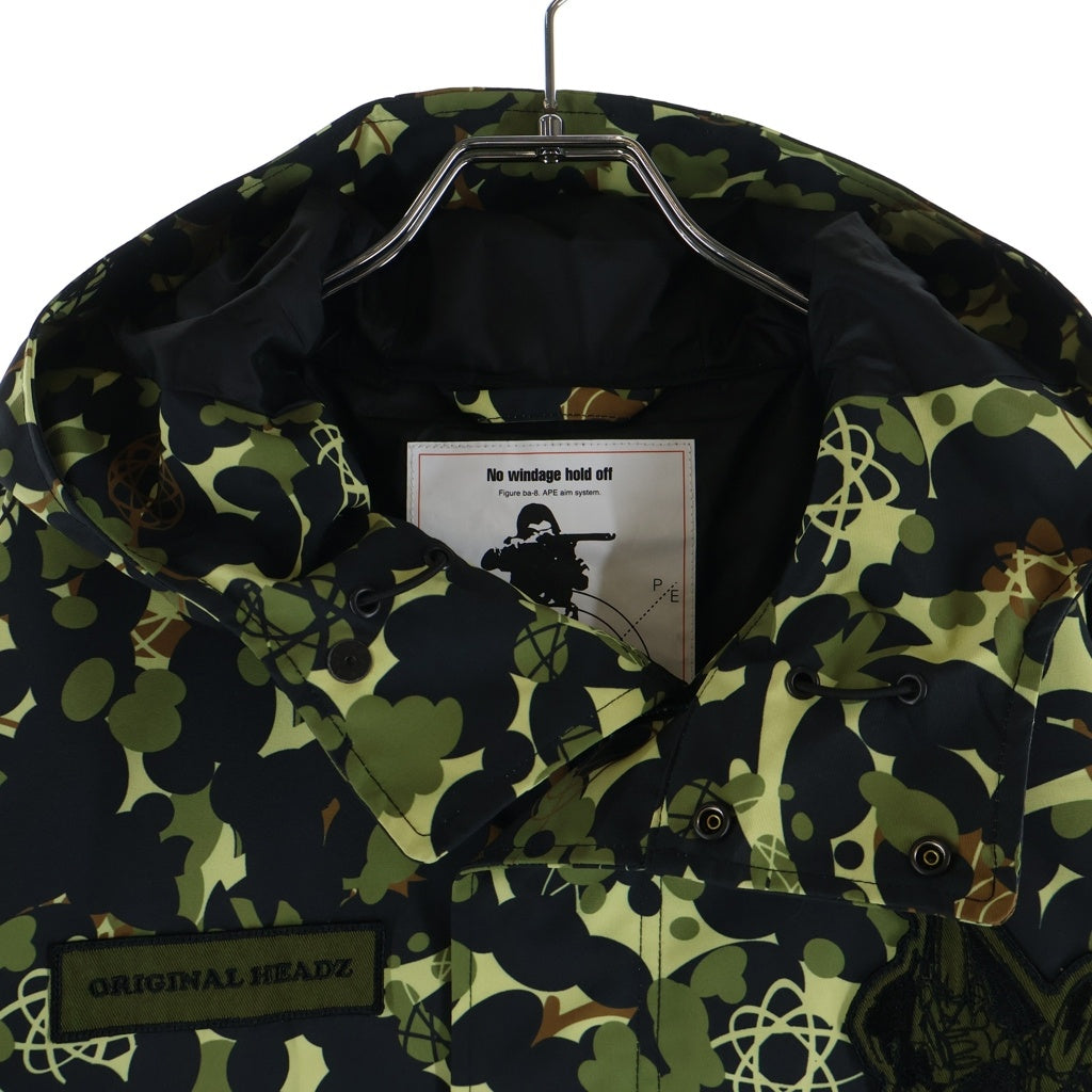 A BATHING APE(アベイシングエイプ) ×UNKLE MWA CAMO M-51 HOODIE JACKET アンクル MVAカモ フーデッドジャケット グリーン 001HJH231902X