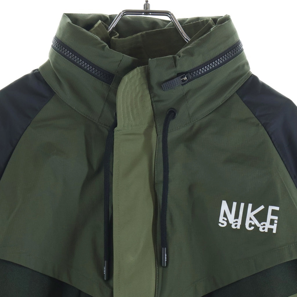 NIKE(ナイキ) ×Sacai NRG Trench Jacket サカイ ドッキング加工 ナイロントレンチコート カーキ DQ9028-222