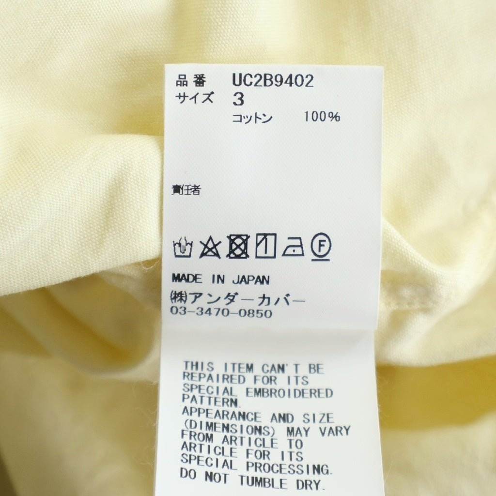 UNDERCOVER(アンダーカバー) 22AW OXOP刺繍ボタンダウンシャツ イエロー UC2B9402