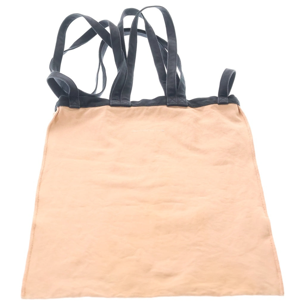 MM6 Maison Margiela(エムエムシックスメゾンマルジェラ) リバースロゴ 6ハンドル 3WAY キャンバス トートバッグ ハンドバッグ ショルダーバッグ ベージュ S54WC0058 P3631 レディース