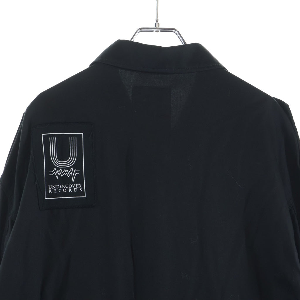 UNDERCOVER(アンダーカバー) 20SS ×MARS89 パッチカスタム エポレット付 長袖アーミーシャツ ブラック UCY9403