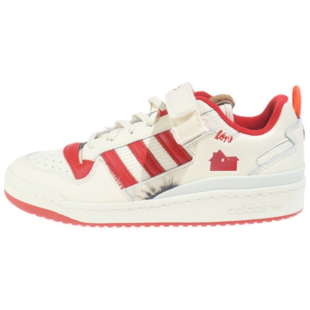 adidas(アディダス) ×HOME ALONE FORUM LOW ホームアローン フォーラム ローカットスニーカー アイボリー/レッド US9.5/27.5cm GZ4378
