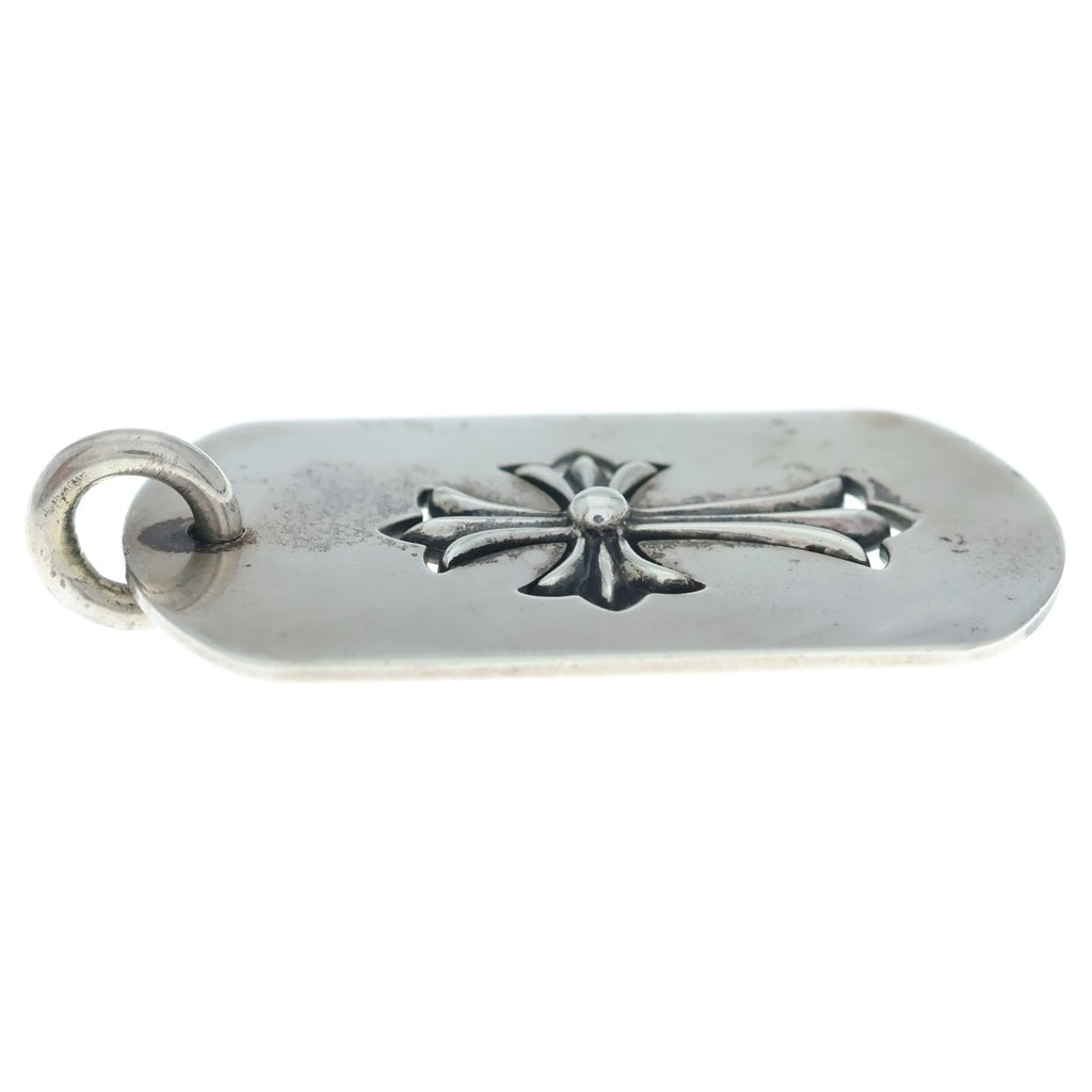 CHROME HEARTS(クロムハーツ) D TAG LRG TNY CRS カットアウト タイニークロス ドッグタグ ラージ ペンダントトップ シルバー