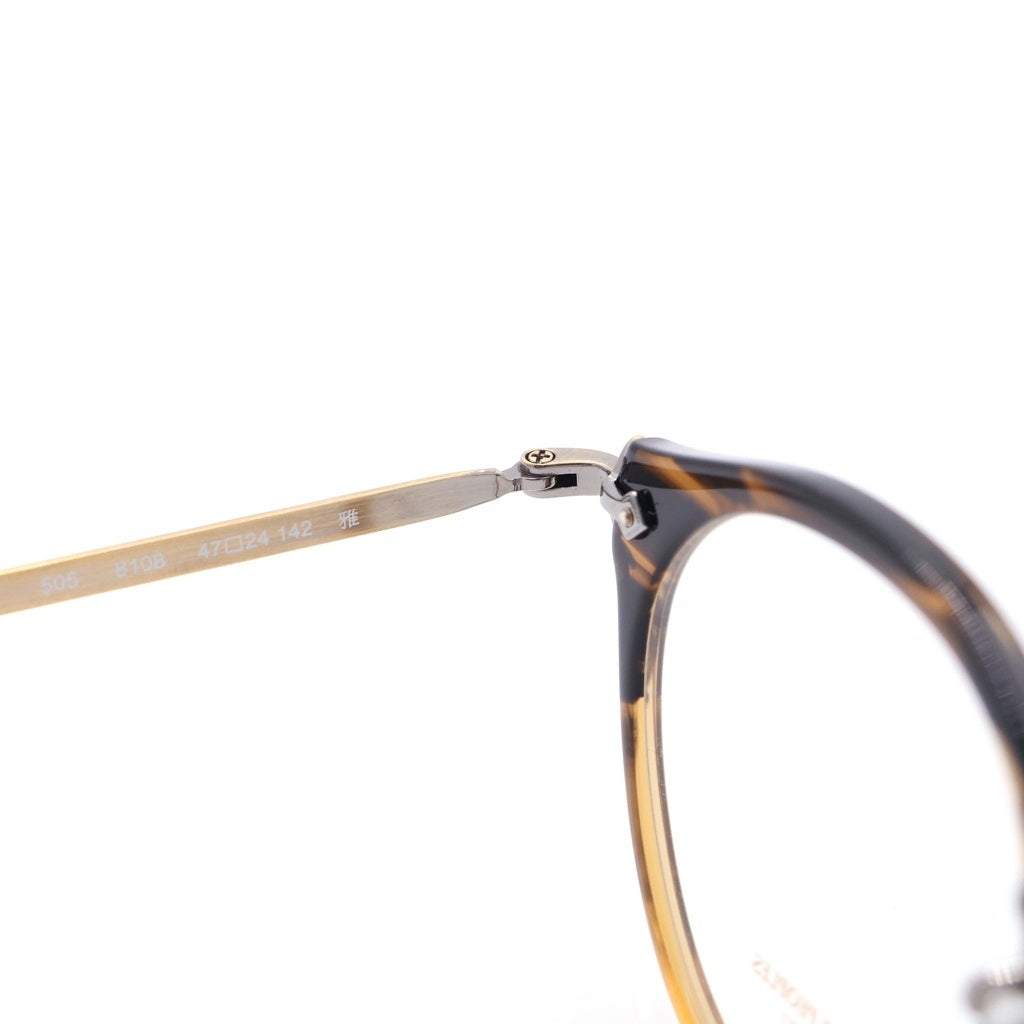 OLIVER PEOPLES(オリバーピープルズ) 505 8108 雅 彫刻デザインメタルテンプル ボストンシェイプ サングラス アイウェア メガネ ブラウン/ゴールド