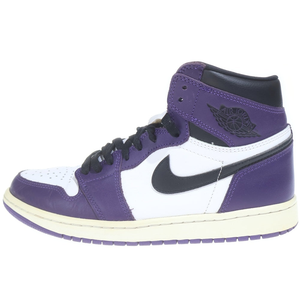 NIKE(ナイキ) AIR JORDAN 1 RETRO HIGH OG COURT PURPLE エアジョーダン1 レトロ コートパープル ハイカットスニーカー ホワイト/パープル US10/28cm 555088-500