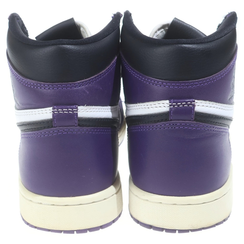 NIKE(ナイキ) AIR JORDAN 1 RETRO HIGH OG COURT PURPLE エアジョーダン1 レトロ コートパープル ハイカットスニーカー ホワイト/パープル US10/28cm 555088-500