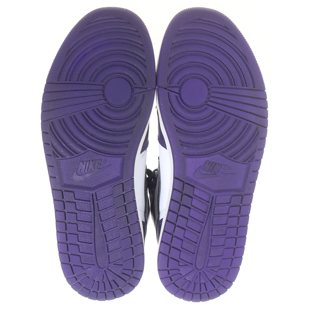 NIKE(ナイキ) AIR JORDAN 1 RETRO HIGH OG COURT PURPLE エアジョーダン1 レトロ コートパープル ハイカットスニーカー ホワイト/パープル US10/28cm 555088-500