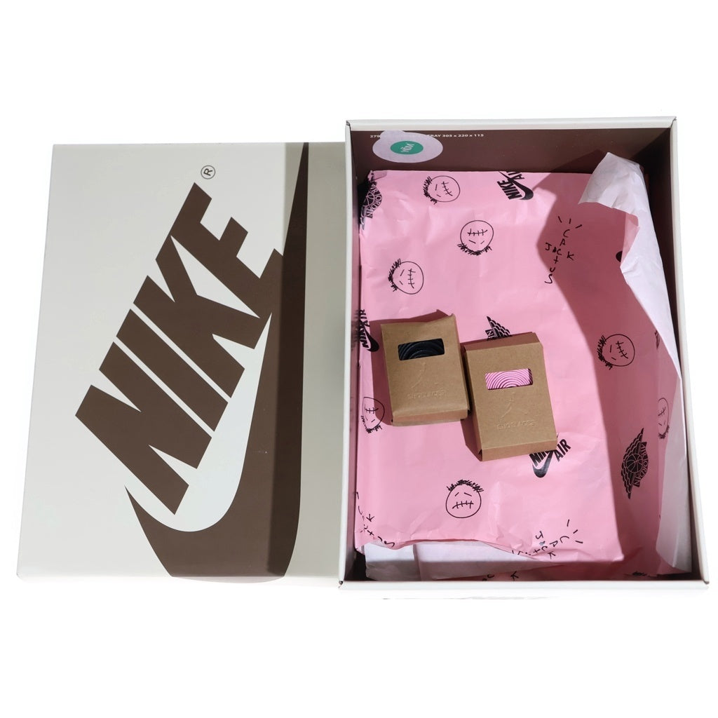 NIKE(ナイキ) ×TRAVIS SCOTT AIR JORDAN 1 LOW OG REVERSE OLIVE トラヴィススコット エアジョーダン 1 ローカットスニーカー カーキ US8.5/26.5cm DM7866-200