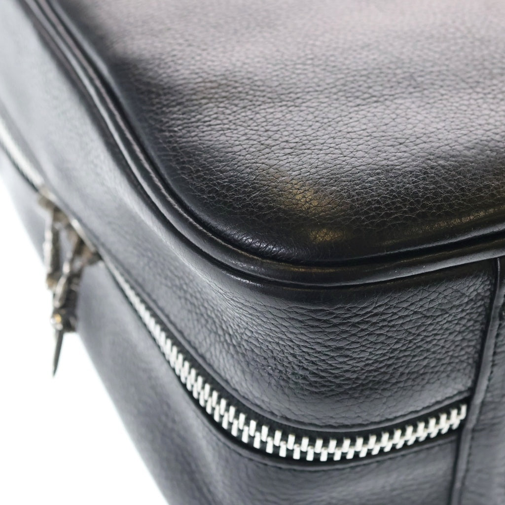 CHROME HEARTS(クロムハーツ) FILIG CROSS フィリグリークロス レザー ブリーフケース ハンドバッグ ブラック レディース