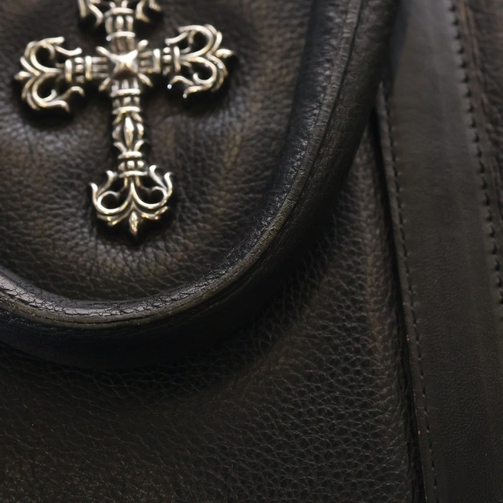 CHROME HEARTS(クロムハーツ) FILIG CROSS フィリグリークロス レザー ブリーフケース ハンドバッグ ブラック レディース
