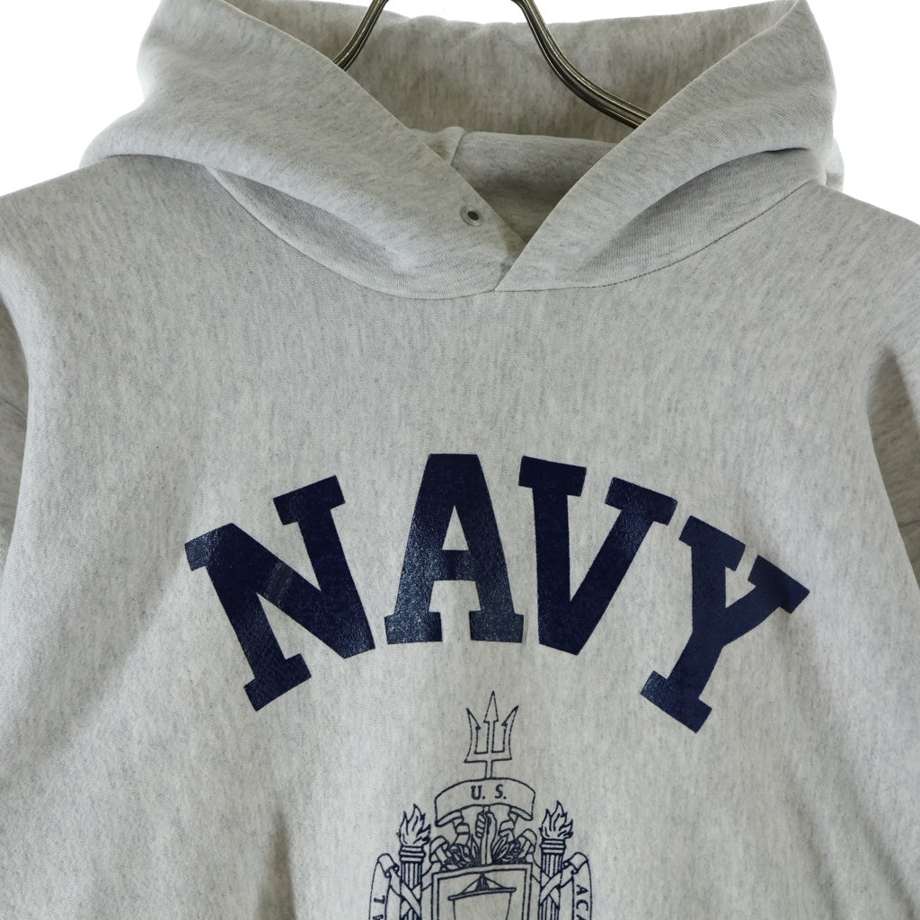 VINTAGE(ヴィンテージ) 90S VINTAGE THE MIDSHIPMEN STORE U.S.NAVY ヴィンテージ USネイビー フロントプリント スウェット プルオーバーパーカー グレー