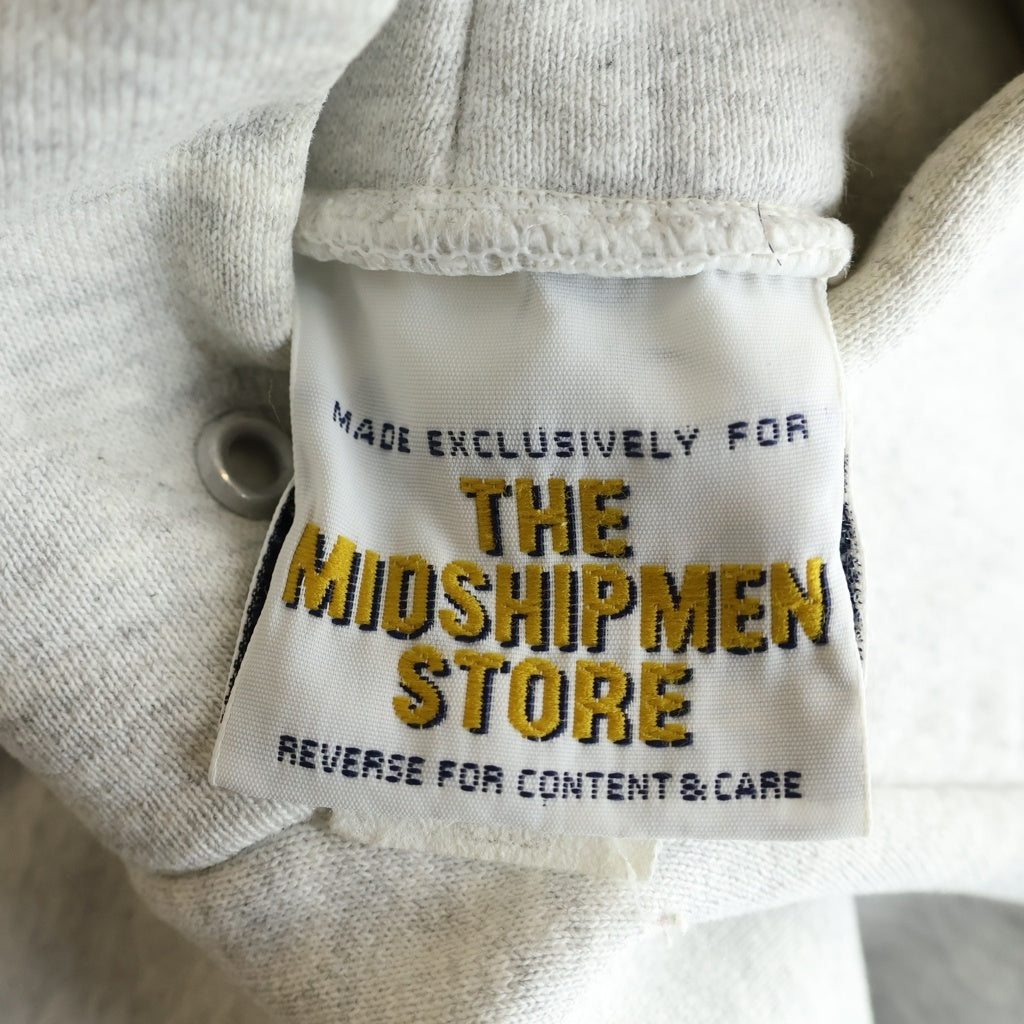 VINTAGE(ヴィンテージ) 90S VINTAGE THE MIDSHIPMEN STORE U.S.NAVY ヴィンテージ USネイビー フロントプリント スウェット プルオーバーパーカー グレー