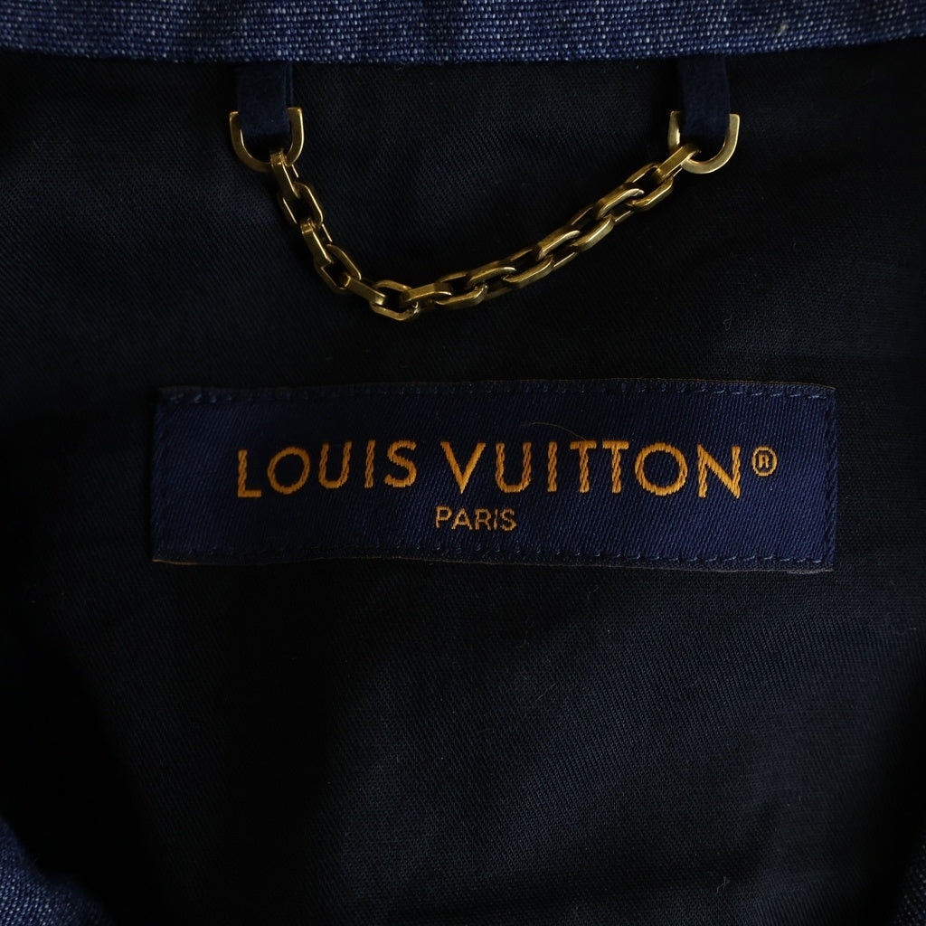 LOUIS VUITTON(ルイヴィトン) 25SS LV ブラゾン エンベリッシュド デニム 長袖パジャマシャツ インディゴ RM251MM RBA HSS05W