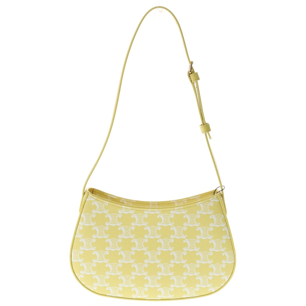 CELINE(セリーヌ) TILLY MEDIUM ティリー ミディアム トリオンフ総柄 レザーショルダーバッグ ゴールド金具 イエロー 115702F06.11BY レディース