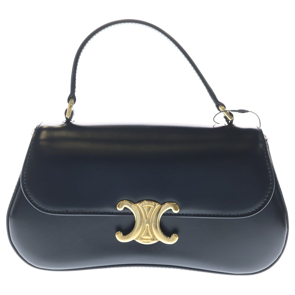 CELINE(セリーヌ) TEEN LOLA ティーン セリーヌ ローラ シャイニーカーフスキン 2WAY ショルダー ハンドバッグ ゴールド金具 ブラック 119533BF4.38NO レディース