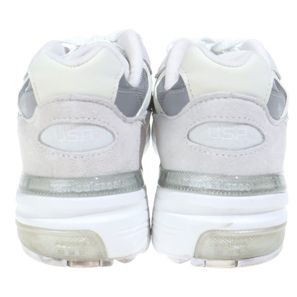 New Balance(ニューバランス) U992NC スウェード メッシュ ローカットスニーカー レディース ホワイト/グレー US6.5/24.5cm