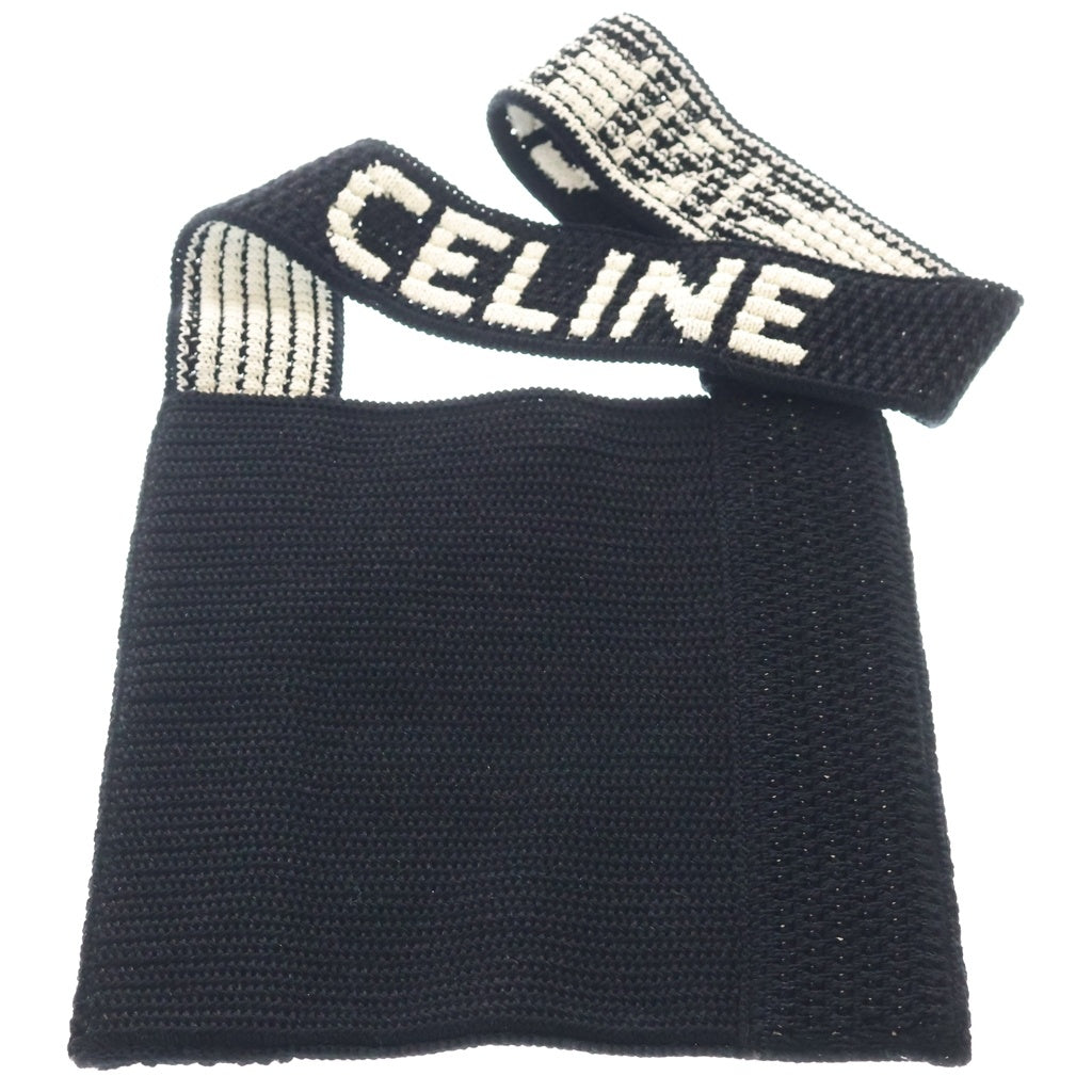 CELINE(セリーヌ) クロシェ ストラップロゴ コットントートバッグ ブラック 2ADCS817X.38EC レディース