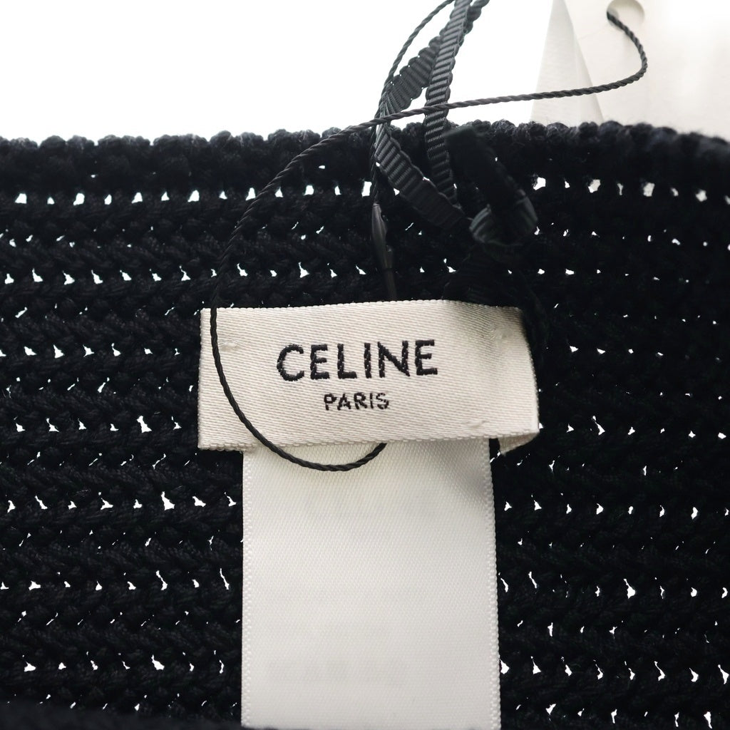 CELINE(セリーヌ) クロシェ ストラップロゴ コットントートバッグ ブラック 2ADCS817X.38EC レディース
