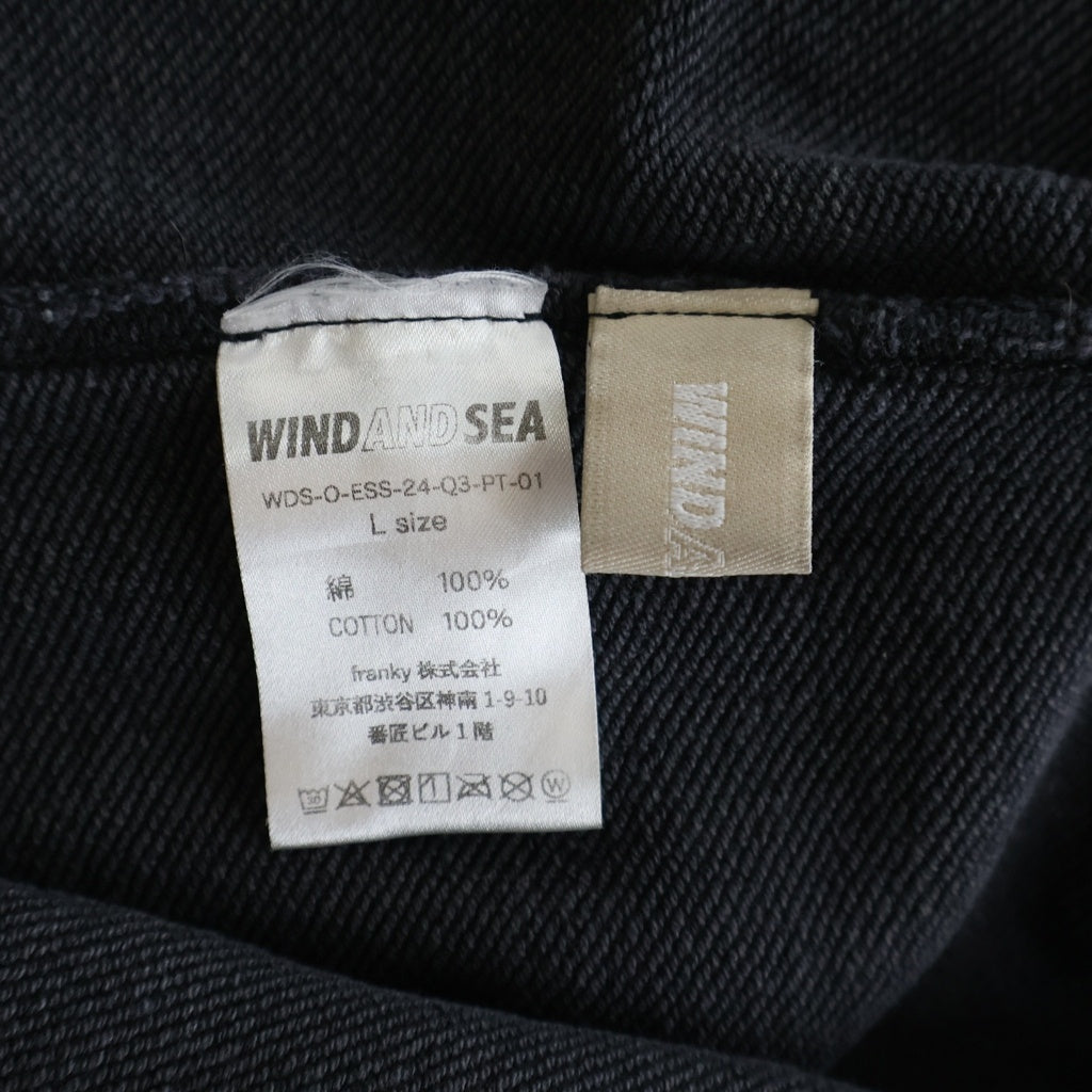 WIND AND SEA(ウィンダンシー) PIGMENT SWEAT PANTS サイドロゴ ピグメントダイ グレー WDS-ESS-24-Q3-PT-01