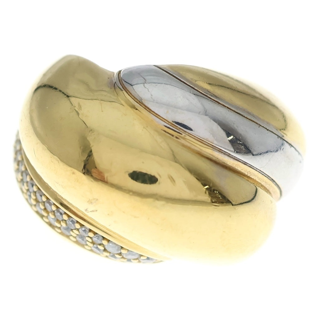 SAINT LAURENT PARIS(サンローランパリ) CRYSTAL WHIRLWIND RING クリスタル ワールウィンドリング 指輪 ゴールド/シルバー