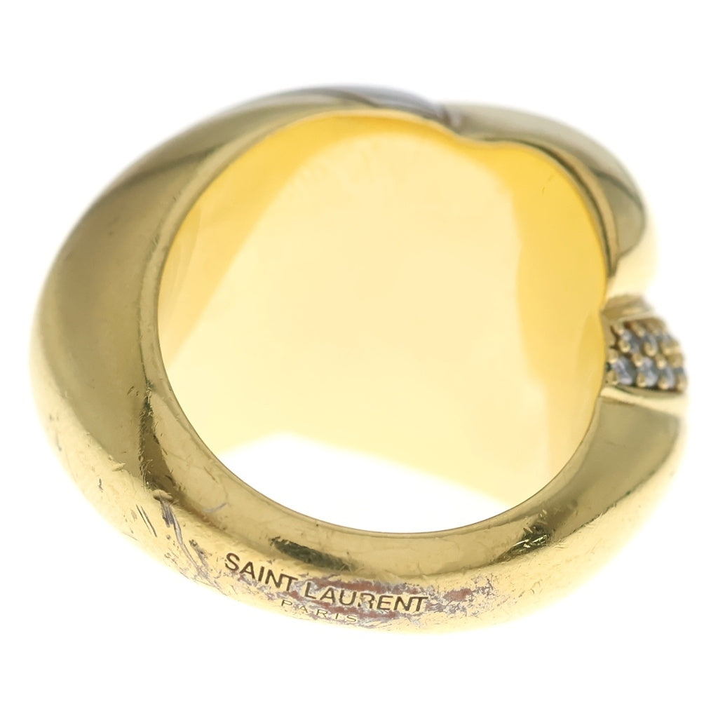 SAINT LAURENT PARIS(サンローランパリ) CRYSTAL WHIRLWIND RING クリスタル ワールウィンドリング 指輪 ゴールド/シルバー