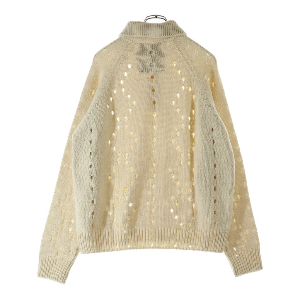 GIVENCHY(ジバンシィ) アルパカ混 ポインテール オーバーサイズド ウール ニットポロ セーター アイボリー BM90RD4YHS