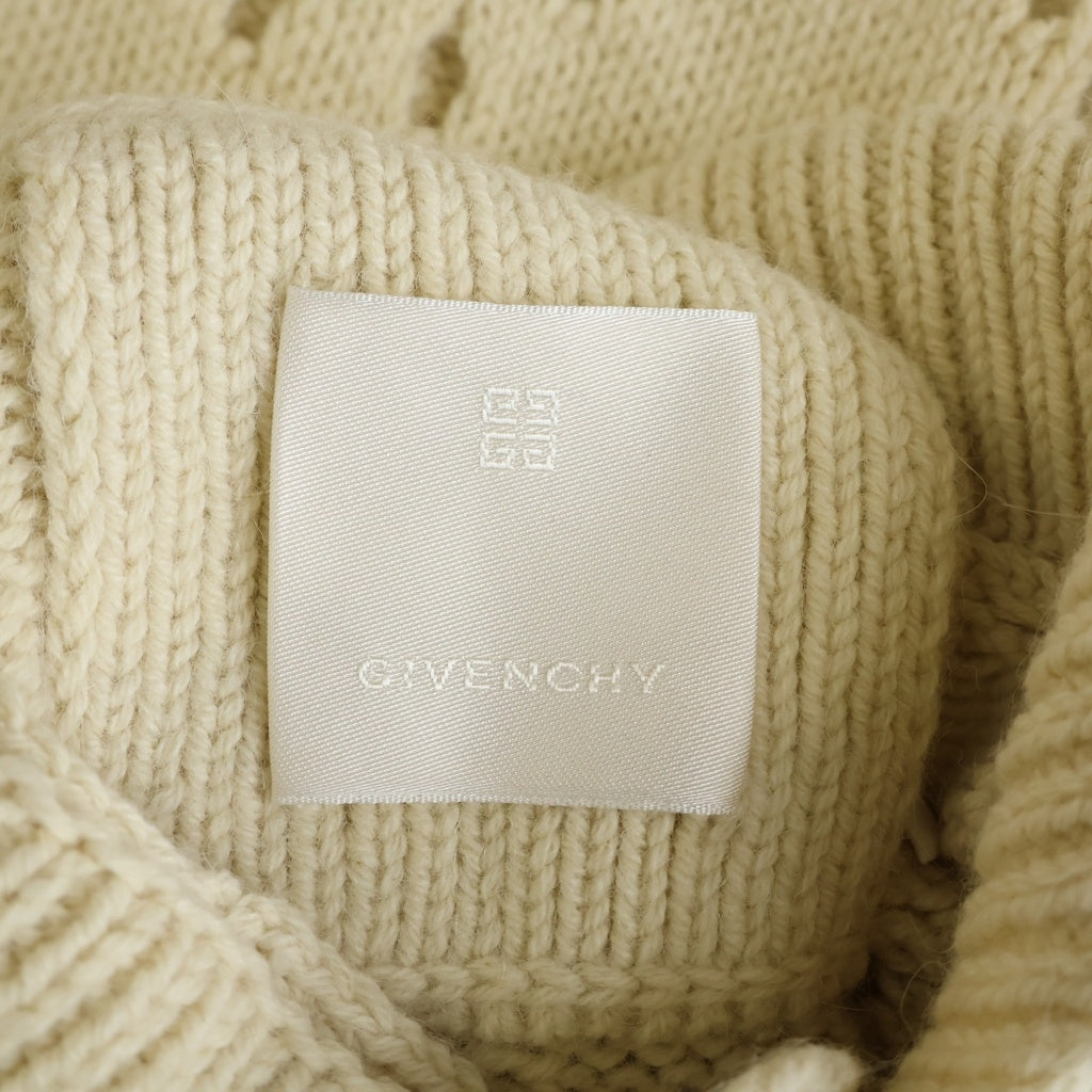 GIVENCHY(ジバンシィ) アルパカ混 ポインテール オーバーサイズド ウール ニットポロ セーター アイボリー BM90RD4YHS