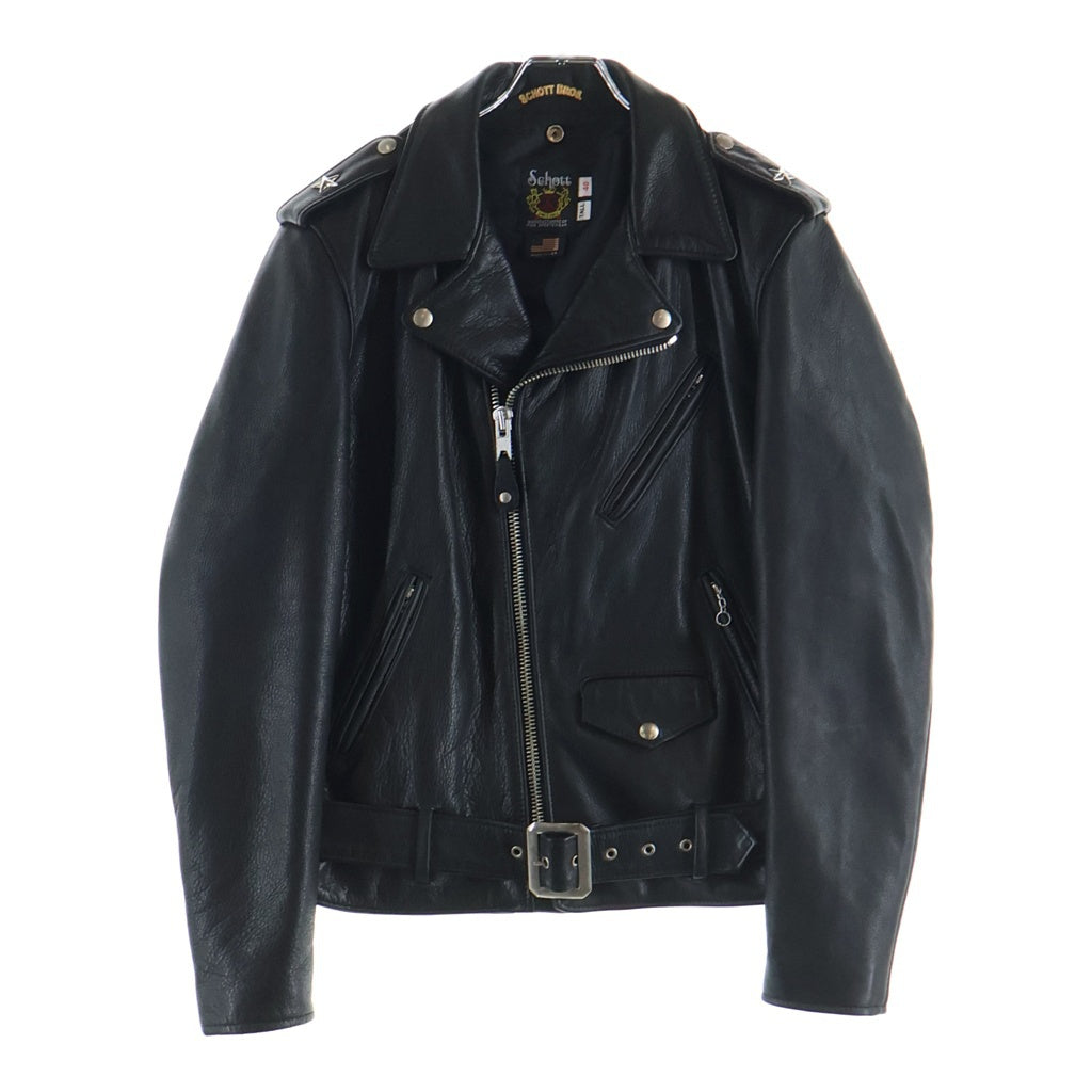 SCHOTT(ショット) 516UST ONE STAR NEW NAKED ワンスター ニューネイキッド レザー ダブルライダースジャケット ブラック