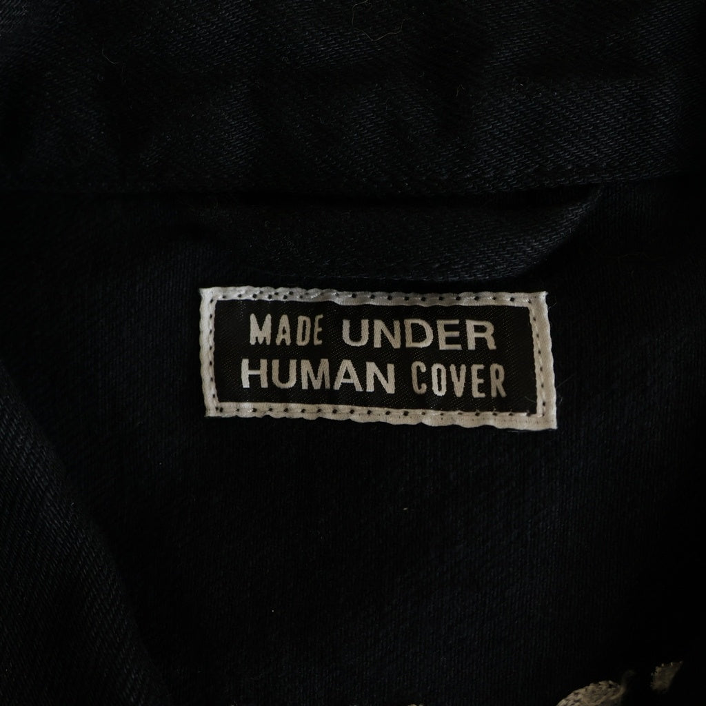 HUMAN MADE(ヒューマンメイド) ×UNDERCOVER DENIM JACKET アンダーカバー バックロゴエンブロイダリー 1st型 デニムジャケット ブラック UC2E9208