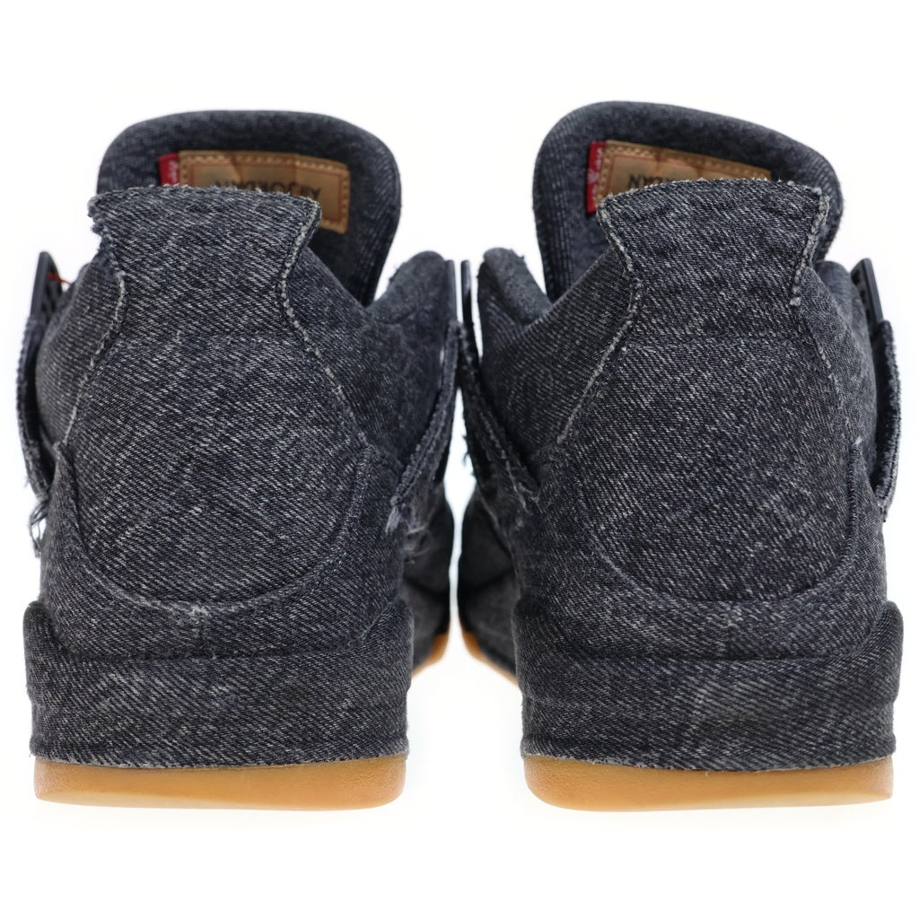 NIKE(ナイキ) ×Levi's AIR JORDAN 4 RETRO LEVI'S BG リーバイス エアジョーダン レトロ デニム ミッドカットスニーカー ブラック US9/27cm A02571-001