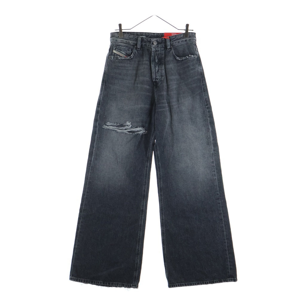 DIESEL(ディーゼル) Relax Jeans 1996 D-SIRE L.30 ダメージ加工 リラックスフィット デニム バギーパンツ ブラック A06926 007X4 レディース