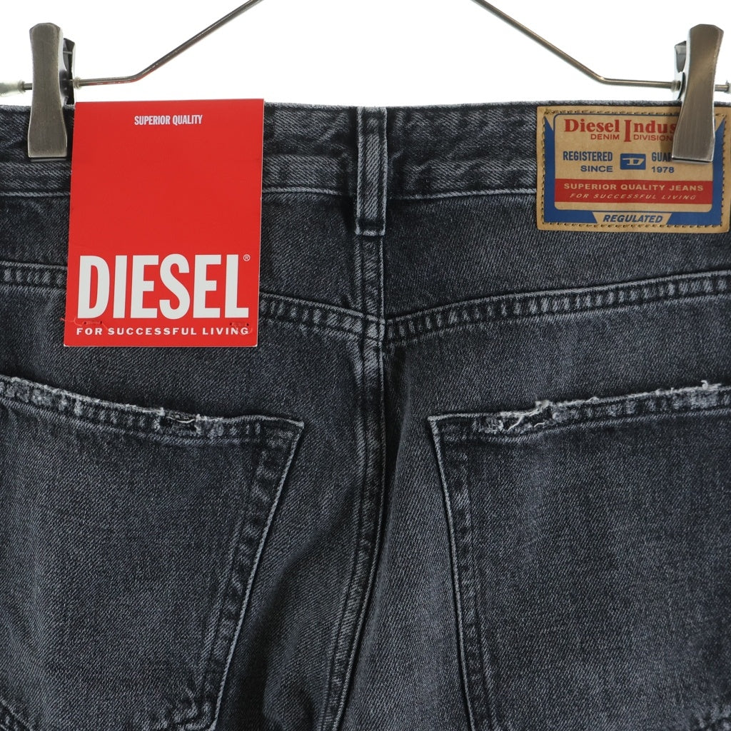DIESEL(ディーゼル) Relax Jeans 1996 D-SIRE L.30 ダメージ加工 リラックスフィット デニム バギーパンツ ブラック A06926 007X4 レディース