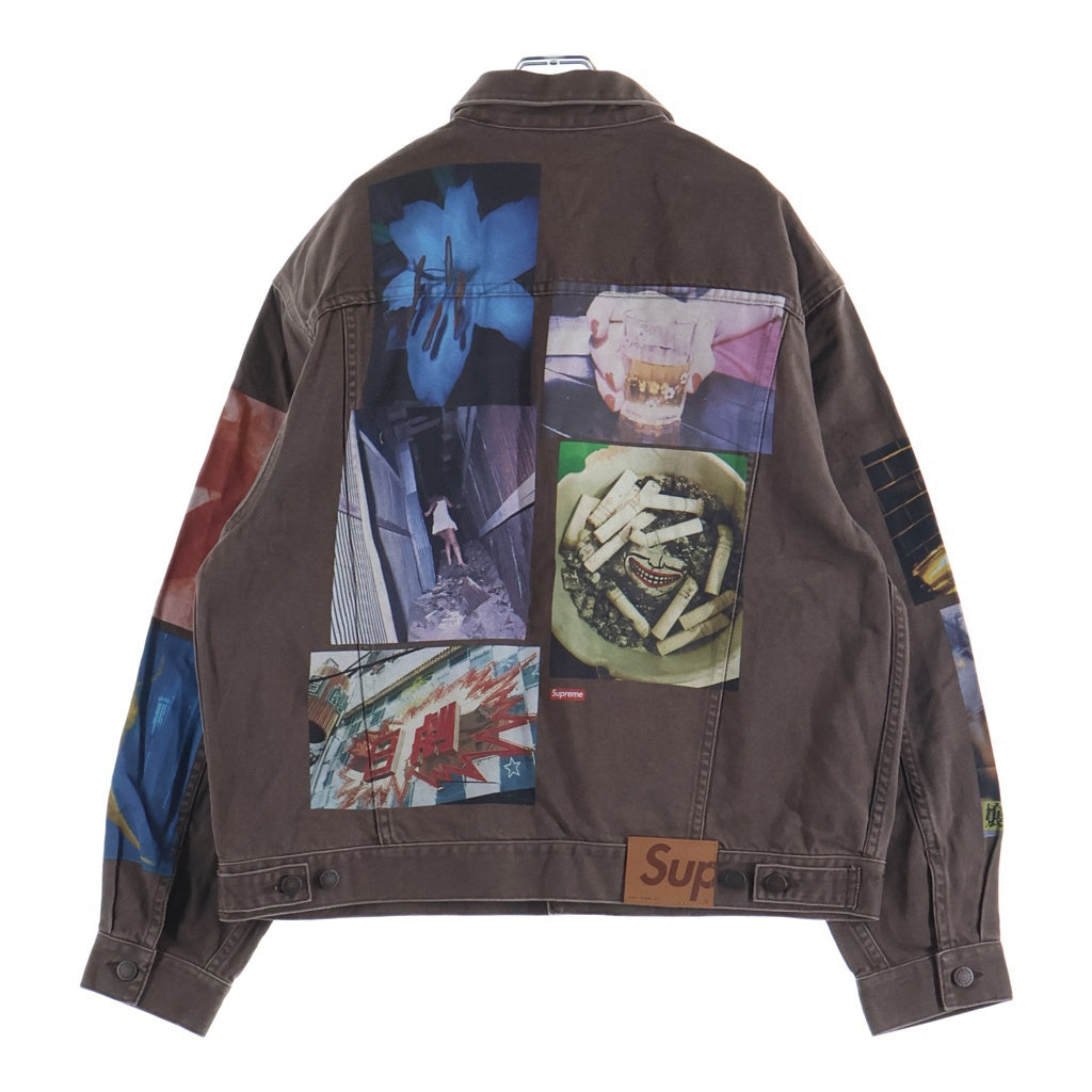 SUPREME(シュプリーム) 22SS Daido Moriyama Denim Trucker Jacket ダイドウ モリヤマ 両面プリント デニムトラッカージャケット ブラウン