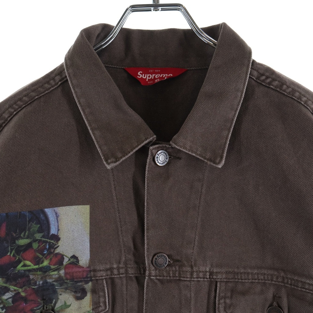 SUPREME(シュプリーム) 22SS Daido Moriyama Denim Trucker Jacket ダイドウ モリヤマ 両面プリント デニムトラッカージャケット ブラウン