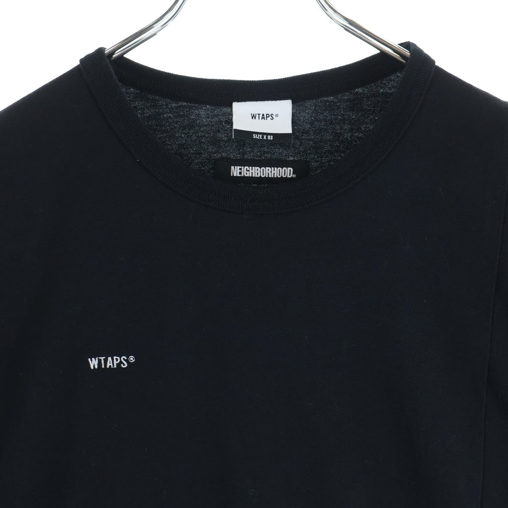 WTAPS(ダブルタップス) 19AW ×NEIGHBORHOOD RIPPER SS TEE ネイバーフッド リッパー クルーネック半袖Tシャツ カットソー ブラック 192ATNHD-CSM01
