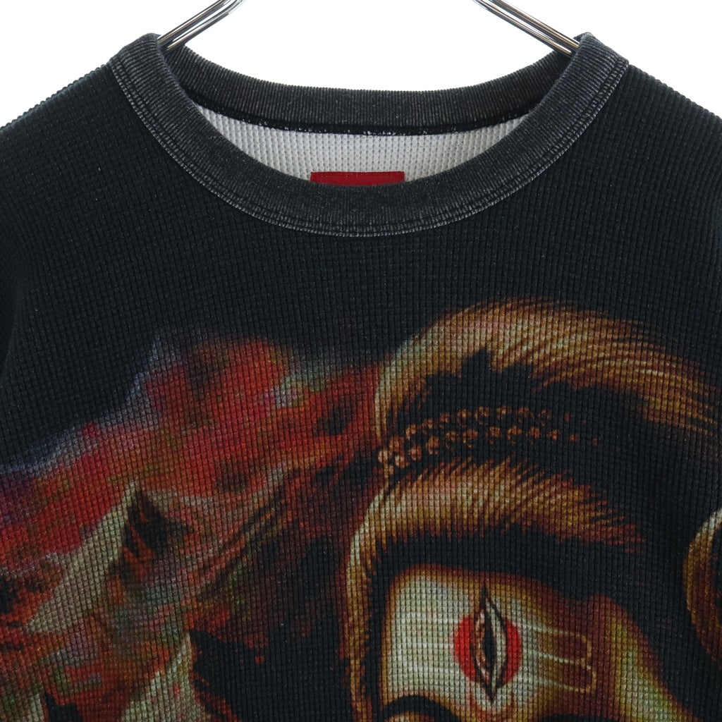 SUPREME(シュプリーム) 19AW Ganesh L/S Thermal ガネーシャ サーマル クルーネック長袖Tシャツ カットソー ブラック