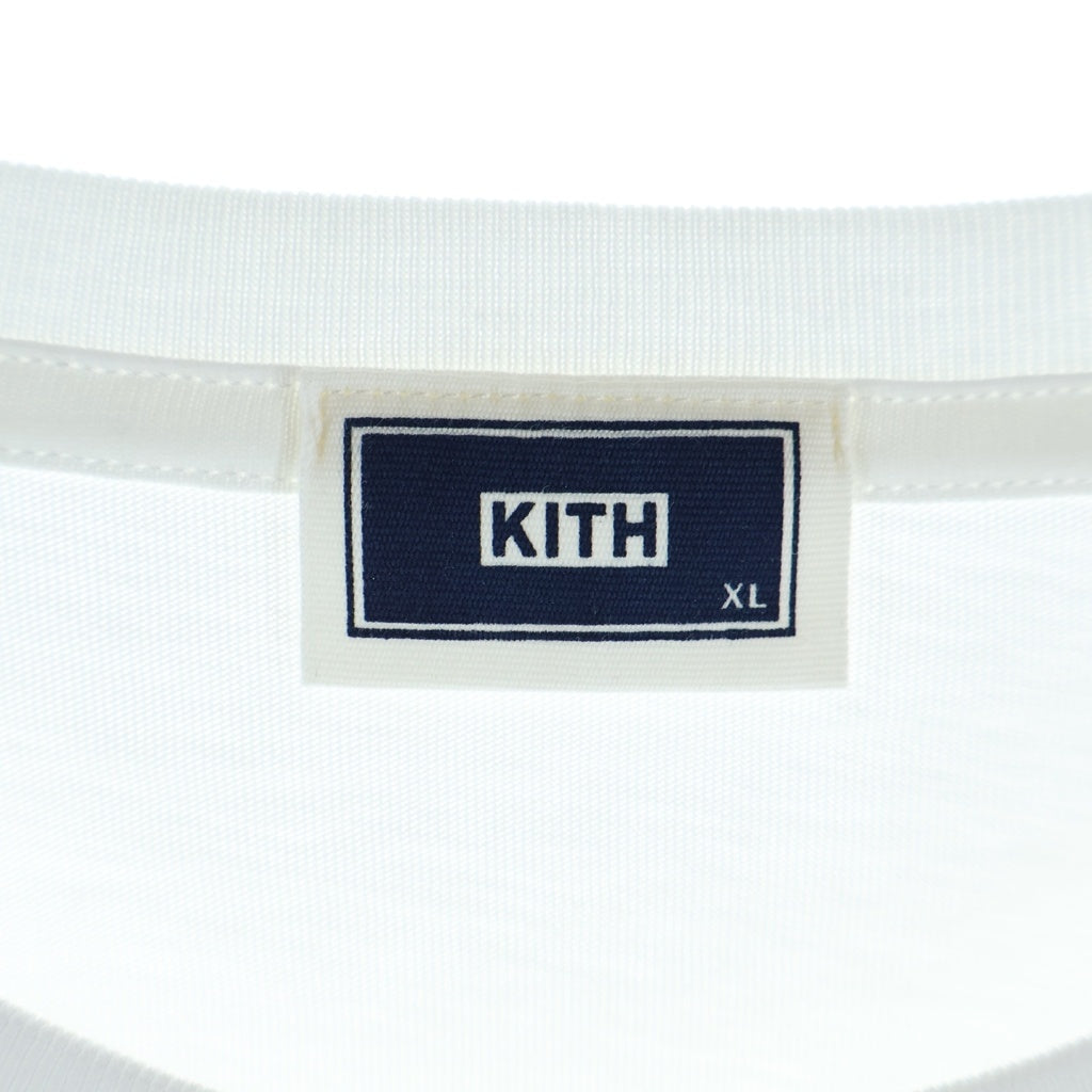 KITH(キス) 23SS TOKYO BORO LOGO TEE トウキョウ ボロ ロゴプリント クルーネック半袖Tシャツ カットソー ホワイト KHM030818-101