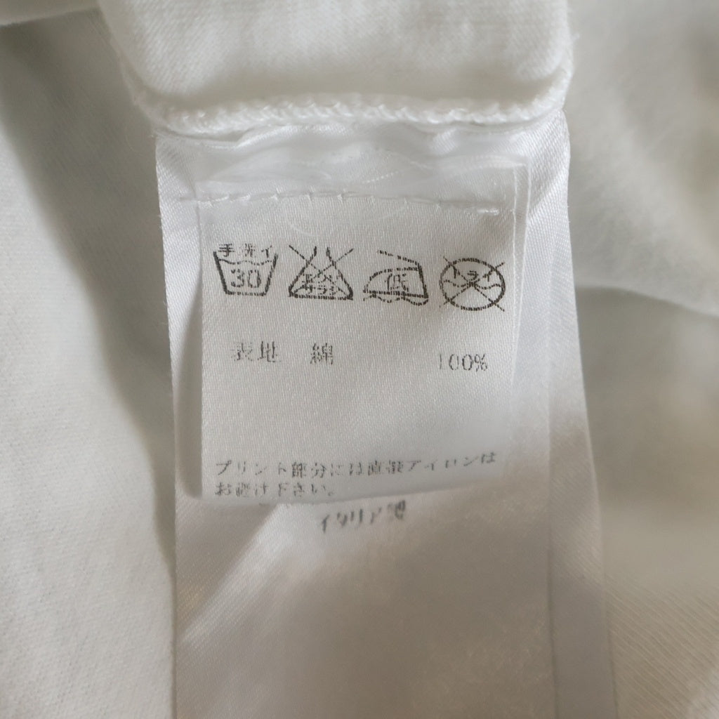 Alexander McQueen(アレキサンダーマックイーン) イタリア製 アートスカルプリント クルーネック 半袖Tシャツ カットソー ホワイト 174981 QEZ54