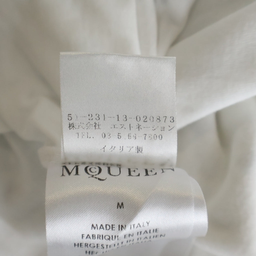 Alexander McQueen(アレキサンダーマックイーン) イタリア製 アートスカルプリント クルーネック 半袖Tシャツ カットソー ホワイト 174981 QEZ54