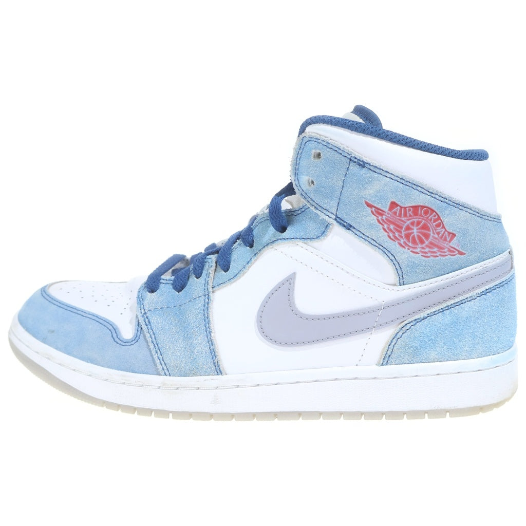 NIKE(ナイキ) AIR JORDAN1 MID SE WHITE/HYPER ROYAL/RED エアジョーダン1 ミッドカットスニーカー ホワイト/ブルー US10/28cm DN3706-401