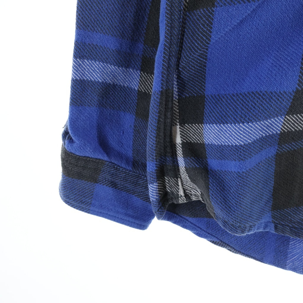 BIGMAC(ビッグマック) 80-90S VINTAGE ×ST.JOHN'S BAY L/S FLANNEL SHIRT ヴィンテージ エスティージョンズベイ USA製 チェック柄 長袖フランネルシャツ ブルー/ブラック