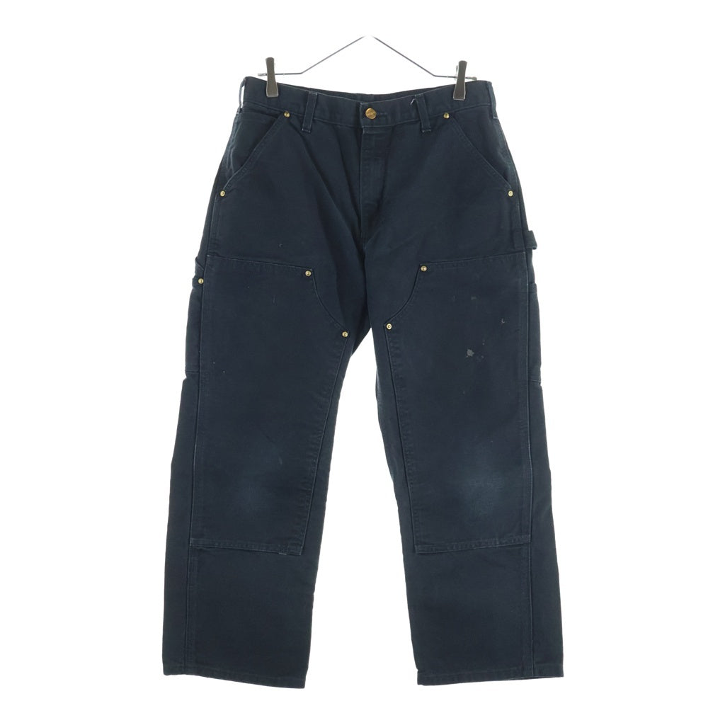 CARHARTT(カーハート) DOUBLE FRONT WORK DUNGAREE ダック地 ダブルニー ワークペインターパンツ ブラック B01-M