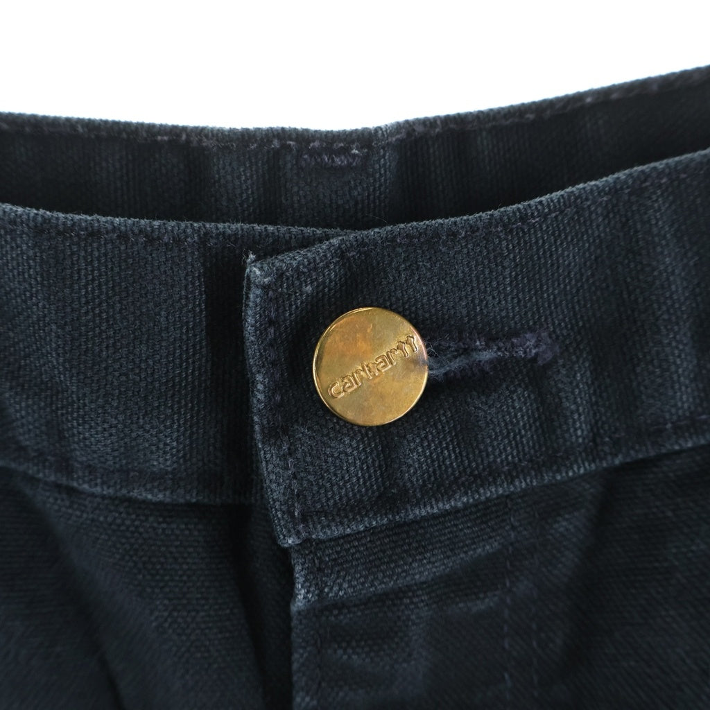 CARHARTT(カーハート) DOUBLE FRONT WORK DUNGAREE ダック地 ダブルニー ワークペインターパンツ ブラック B01-M
