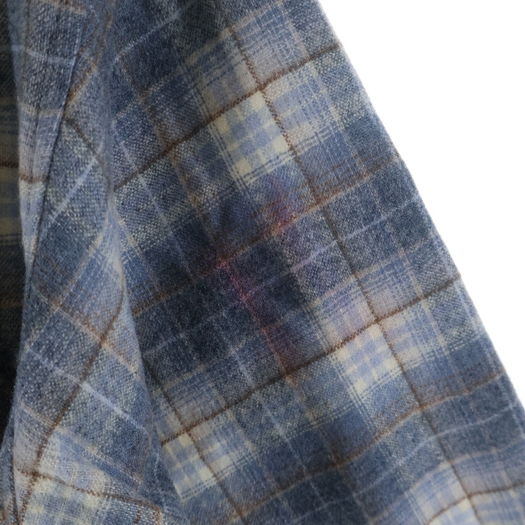 PENDLETON(ペンドルトン) 70S VINTAGE L/S PLAID BOARD SHIRT ヴィンテージ シャドー チェック柄 長袖ウールボードシャツ グレー/ブルー