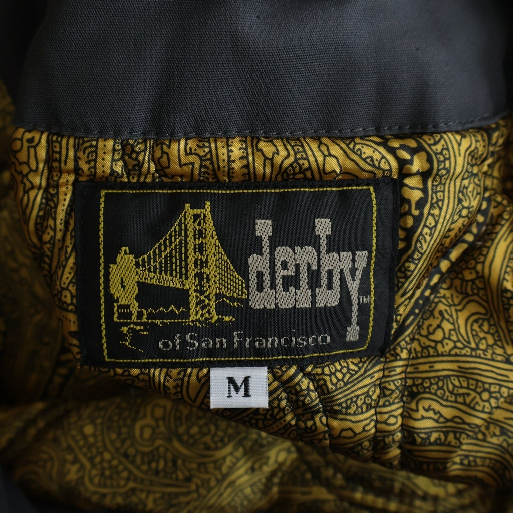 VINTAGE(ヴィンテージ) 80S DERBY OF SANFRANCISCO ダービーオブサンフランシスコ 裏地ペイズリー柄 ダービージャケット ジップアップ中綿ブルゾン グレー