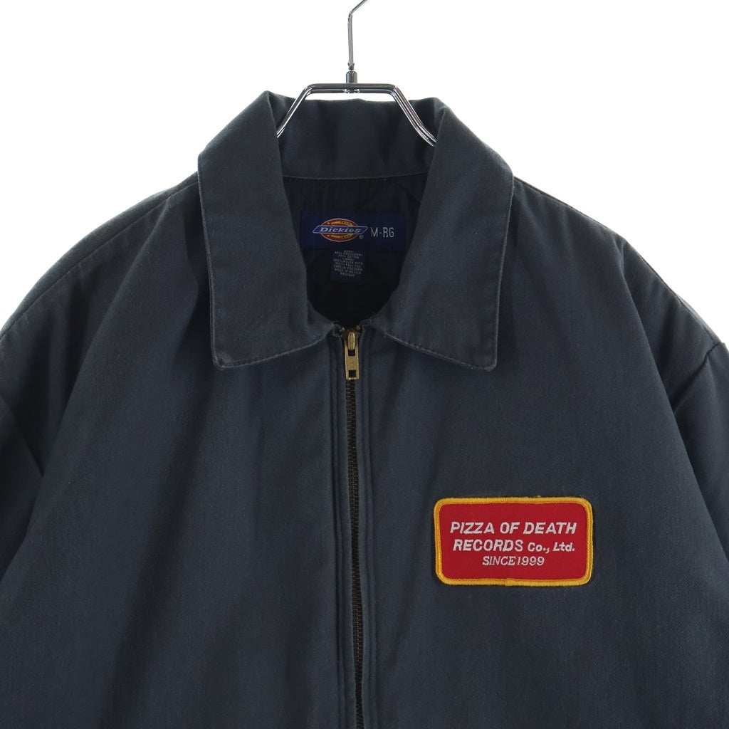 Dickies(ディッキーズ) 00S ×PIZZA OF DEATH RECORDS WORK JACKET ピザオブデスレコーズ 裏地キルティング ジップアップワークジャケット グレー